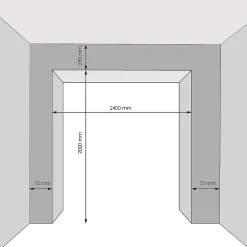 GoodHome Porte de garage enroulable alu grise 240 x h.200 cm