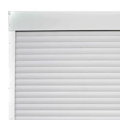 Porte de garage enroulable alu blanche RAL 9003 240 x h.200 cm-GoodHome Discount
