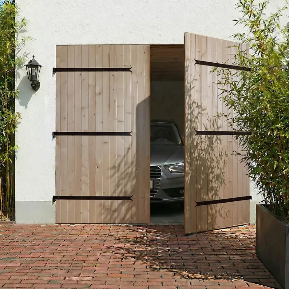 GoodHome Porte de garage 2 vantaux bois 240 x h.200 cm