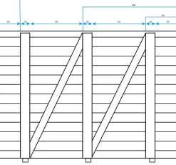GoodHome Porte de garage 2 vantaux bois 240 x h.200 cm