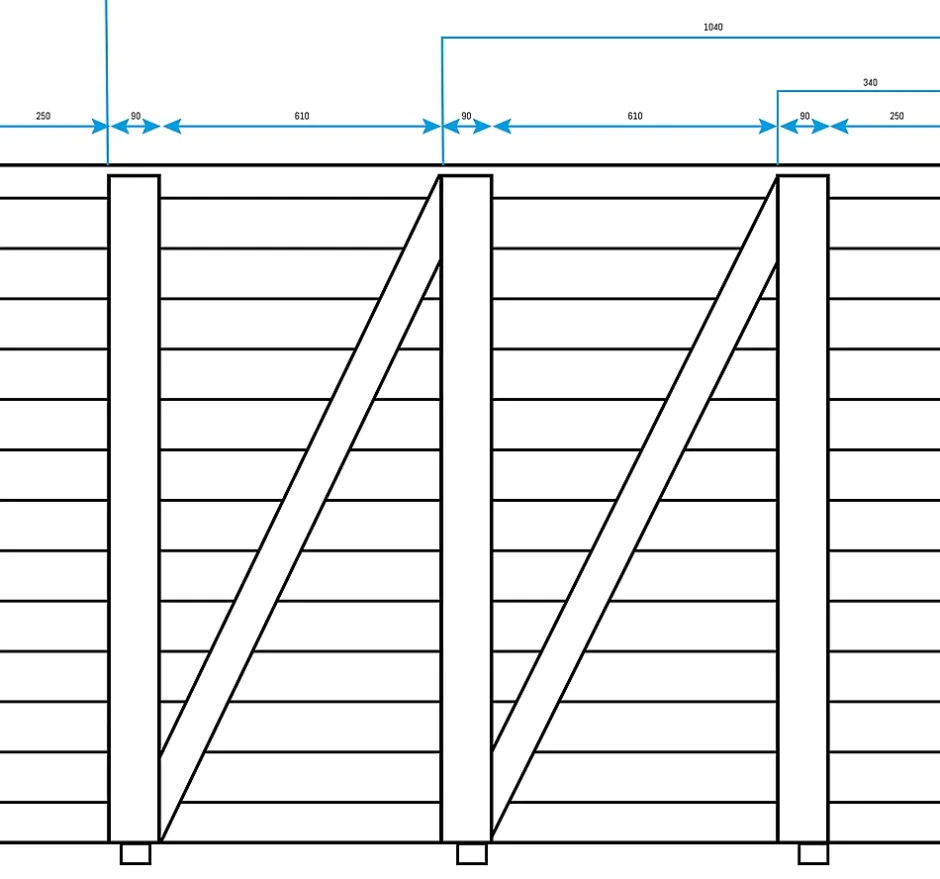 GoodHome Porte de garage 2 vantaux bois 240 x h.200 cm