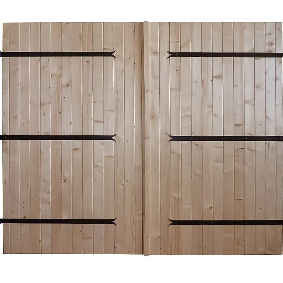 GoodHome Porte de garage 2 vantaux bois 240 x h.200 cm