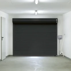 Protecta Porte de garage motorisée enroulable aluminium Ambre gris H.200 x L.300 cm