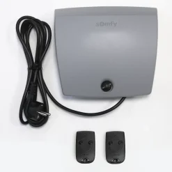 Protecta Porte de garage motorisée enroulable aluminium Ambre blanc H.200 x L.253,2 cm