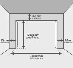 Porte de garage motorisée enroulable aluminium Ambre Blanc H.200 x L.300 cm avec hublots-Protecta Online