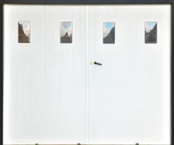 GoodHome Porte de garage pliante PVC, blanc, L.240 x h.200 cm