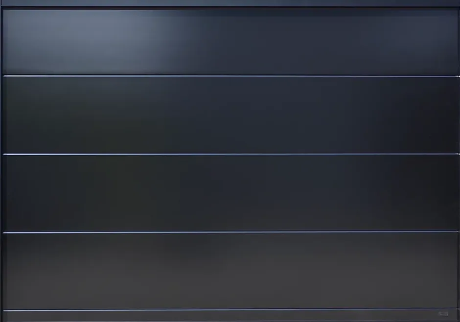 Spadone Porte de garage sectionnelle motorisée Noir 9005 l.300 x H.212,5 cm x Ep.40 mm