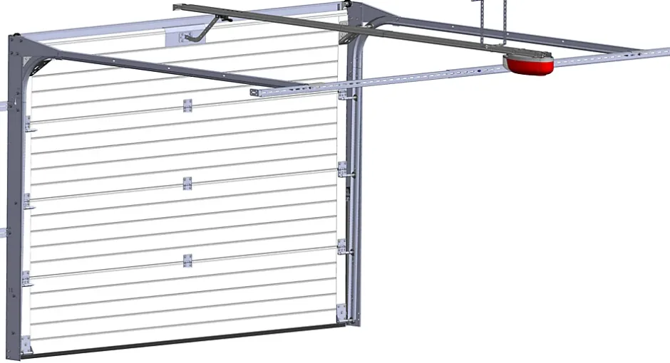 Spadone Porte de garage sectionnelle motorisée Noir 9005 l.300 x H.212,5 cm x Ep.40 mm