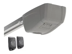 Porte de garage sectionnelle effet bois blanc avec moteur L254 x H218 cm - PRIETA-Somfy Best