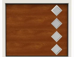 Porte de Garage Sectionnelle Motorisée 300x300 CASTRIE - Imitation Bois Mat (Wood Flat)-Rentside Hot