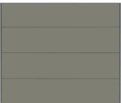 Porte de garage sectionnelle Gris Quartz 7039 motorisée l.240 x H.200 cm x Ep.40 mm Polygrain-Spadone Outlet