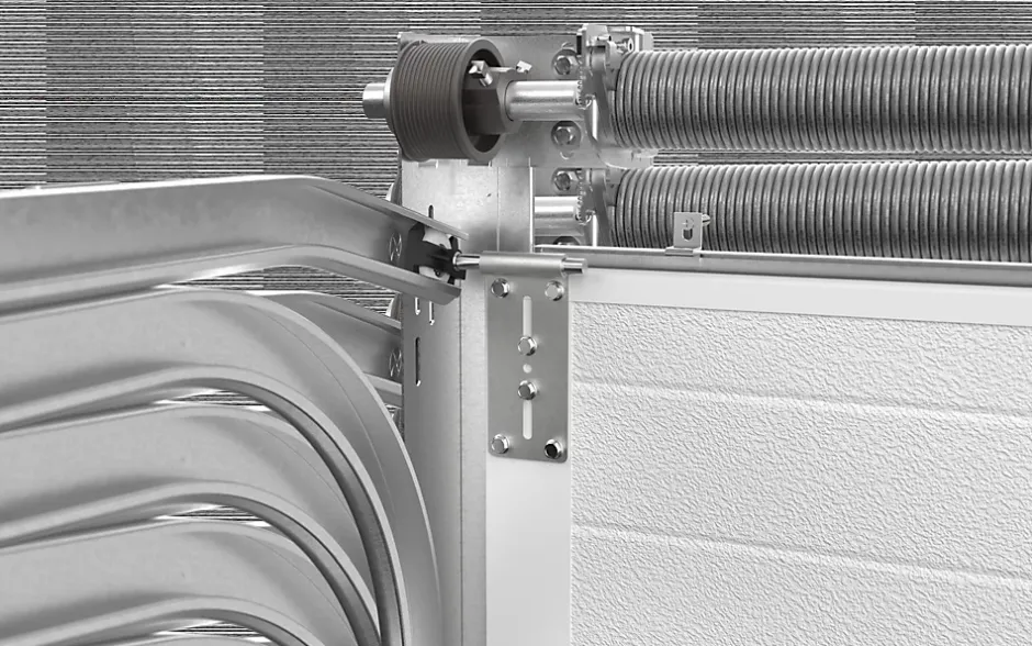 Porte de Garage Sectionnelle Motorisée 300x300 CASTRIE - Gris sablé-Rentside Online