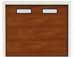 Porte de Garage Sectionnelle Motorisée 240x200 ANKARA - Imitation Bois Mat (Wood Flat)-Rentside Clearance