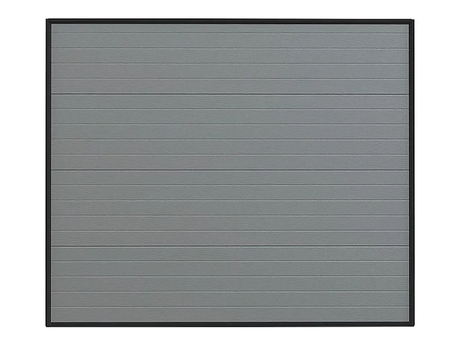 Porte de garage sectionnelle effet rainuré gris motorisée L254 x H218 cm - NORIA-Vente-unique Sale