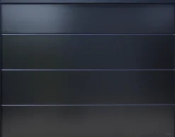 Porte de garage sectionnelle motorisée Noir 9005 l.240 x H.200 cm x Ep.40 mm-Spadone Hot