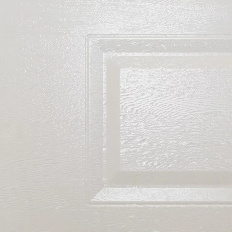 Porte de garage sectionnelle à cassettes acier blanc RAL 9010 - L.240 x h.200 cm - motorisée (en kit)-GoodHome Discount