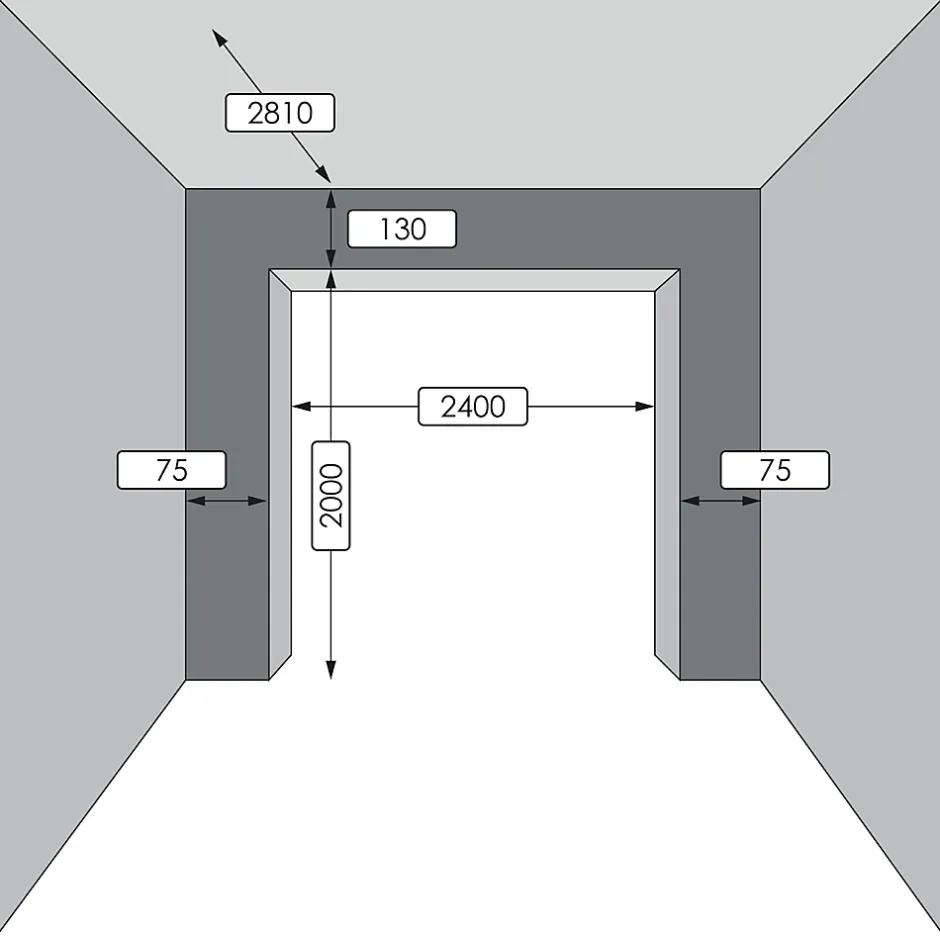 Porte de garage sectionnelle à cassettes acier blanc RAL 9010 - L.240 x h.200 cm - motorisée (en kit)-GoodHome Discount