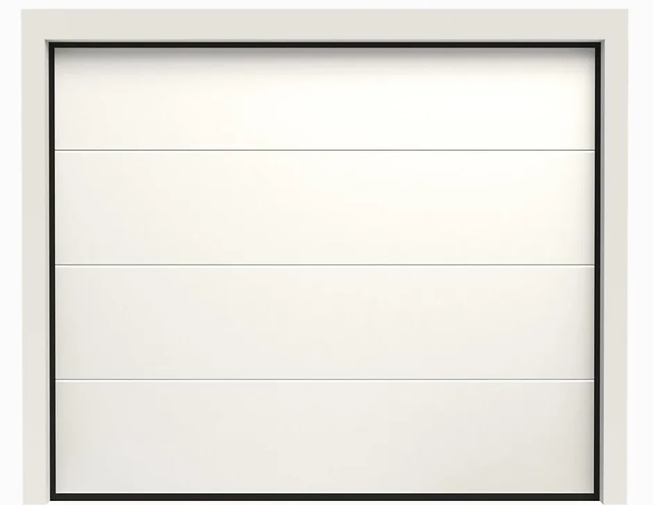 Porte de Garage Sectionnelle Motorisée 300x300 CASTRIE - Gris lisse-Rentside Sale