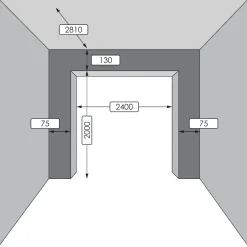 Porte de garage sectionnelle acier gris RAL 7016 - L.240 x h.200 cm - motorisée (en kit)-GoodHome Hot