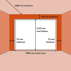 Porte de garage sectionnelle motorisée Gris Anthracite l.500 x H.212,5 cm x Ep.60 mm-Spadone Discount