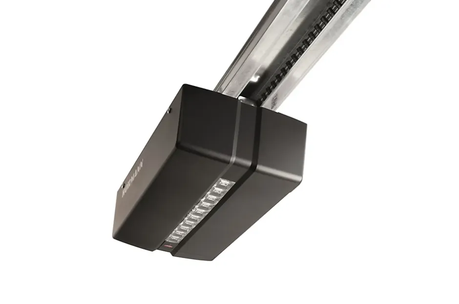 Hormann Porte de garage sectionnelle acier WoodGrain gris anthracite RAL 7016 - l.300 x h.200 cm - motorisée