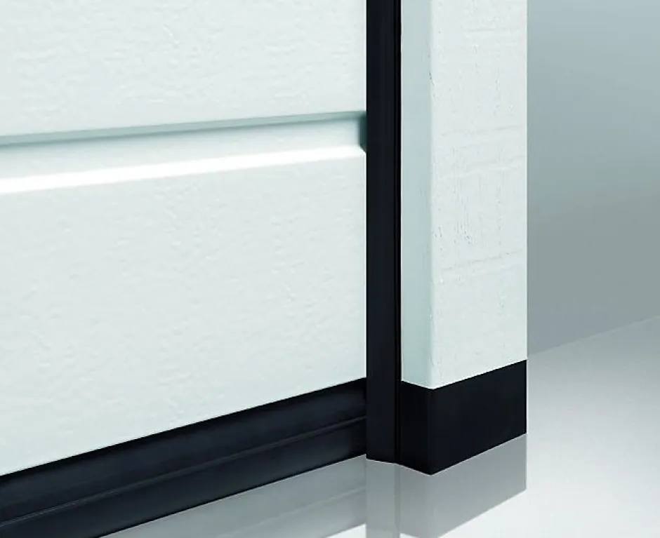 Porte de garage sectionnelle acier WoodGrain blanc aluminium RAL 9006 - l.300 x h.200 cm - motorisée-Hormann Discount