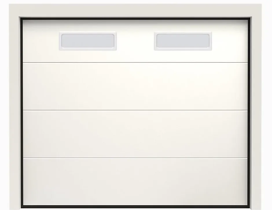 Rentside Porte de Garage Sectionnelle Motorisée 300x300 ANKARA - Blanc sablé