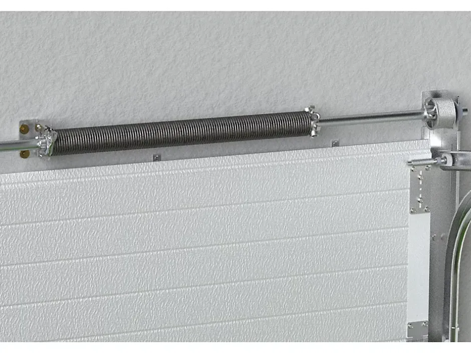 Porte de garage sectionnelle effet rainuré anthracite motorisée L254 x H218 cm - NORIA-Vente-unique Online