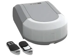 Porte de garage sectionnelle effet rainuré anthracite motorisée L254 x H218 cm - NORIA-Vente-unique Online