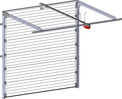 Porte de garage sectionnelle motorisée Blanc Polygrain l.300 x H.300 cm x Ep.40 mm-Spadone New