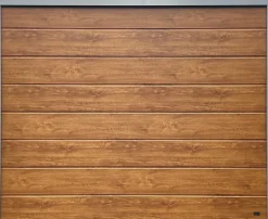 Porte de garage sectionnelle chêne doré motorisée l.240 x H.200 cm x Ep.40 mm-Spadone New