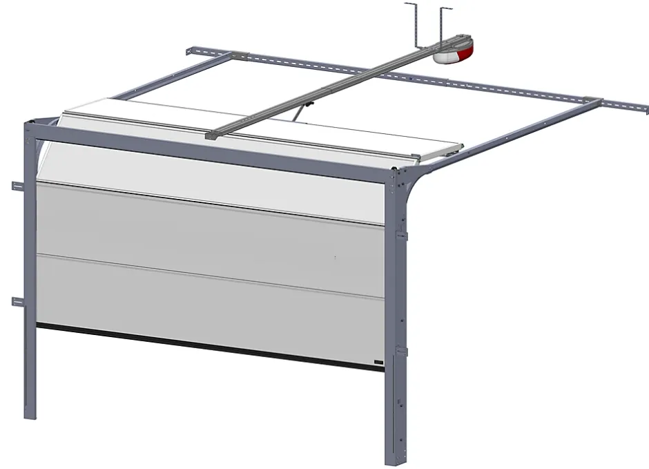 Porte de garage sectionnelle chêne doré motorisée l.240 x H.200 cm x Ep.40 mm-Spadone New