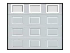 Somfy Porte de garage sectionnelle à cassette blanc avec fenêtres avec moteur L254 x H218 cm - CAOPAS