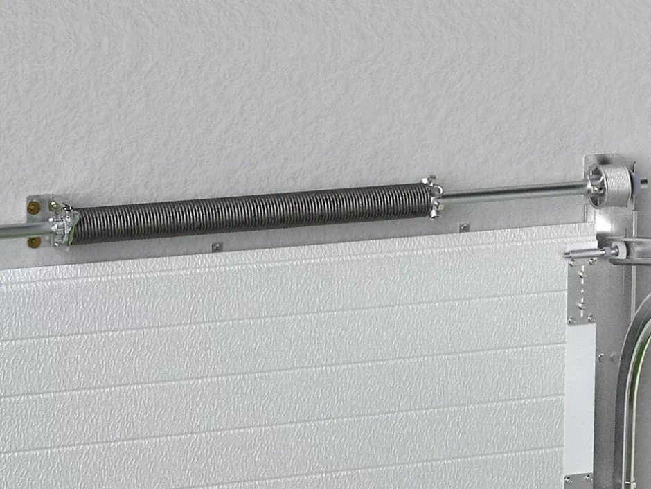 Somfy Porte de garage sectionnelle à cassette blanc avec fenêtres avec moteur L254 x H218 cm - CAOPAS