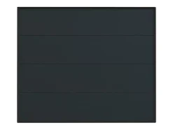 Vente-unique Porte de garage sectionnelle effet bois anthracite motorisée L254 x H218 cm - PRIETA