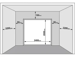 Vente-unique Porte de garage sectionnelle effet bois anthracite motorisée L254 x H218 cm - PRIETA