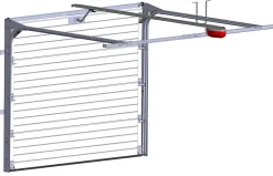 Spadone Porte de garage sectionnelle motorisée Noir 2100 l.250 x H.200 cm x Ep.40 mm