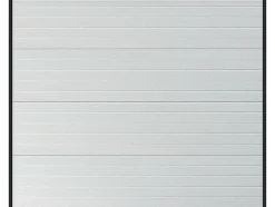 Somfy Porte de garage sectionnelle effet rainuré blanc avec moteur L254 x H218 cm - NORIA