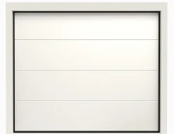 Porte de Garage Sectionnelle Motorisée 240x200 LIMA - Blanc sablé-Rentside