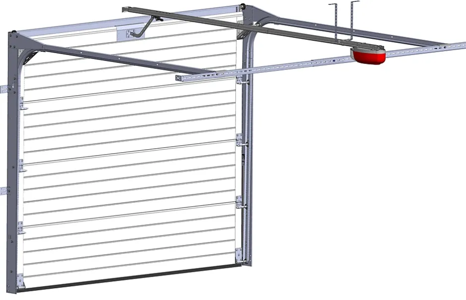 Porte de garage sectionnelle motorisée Noir 2100 l.240 x H.200 cm x Ep.40 mm-Spadone Sale