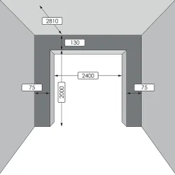 GoodHome Porte de garage sectionnelle à cassettes acier gris RAL 7016 - L.240 x h.200 cm - motorisée (en kit)