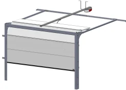 Spadone Porte de garage sectionnelle Gris Quartz 7039 motorisée l.300 x H.200 cm x Ep.40 mm Polygrain