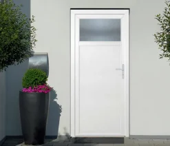 Porte de service 1/4 vitrée PVC 90 x h.205 cm poussant gauche- Hot