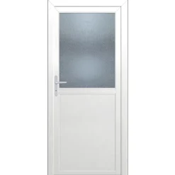 Porte de service 1/2 vitrée pvc poussant droit l.80 x H.205 cm- Sale