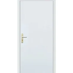 Porte de service acier galvanisé et pvc Securiserv blanc 90 x h.204,8 cm poussant droit-Hormann New