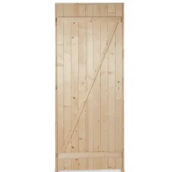 Porte de service bois 80 x h.200 cm poussant droit