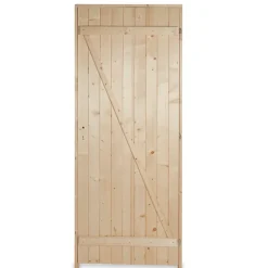 Porte de service bois 80 x h.200 cm poussant gauche- Outlet