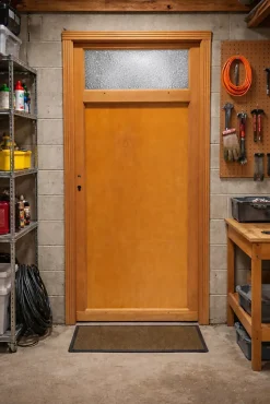 Gd Menuiseries Porte De Service Bois Pagos, H,200xl,80 Côte Tableau P.droit