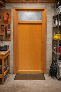 Gd Menuiseries Porte De Service Bois Pagos, H,200xl,90 P,gauche, Poigneeet Barillet (ref 01245f924) Côte Tableau