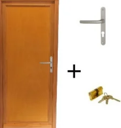 Gd Menuiseries Porte De Service Bois Pleine Armagos, H.200 X L.90 Côte Tableau, P.gauche , Poignée, Barillet